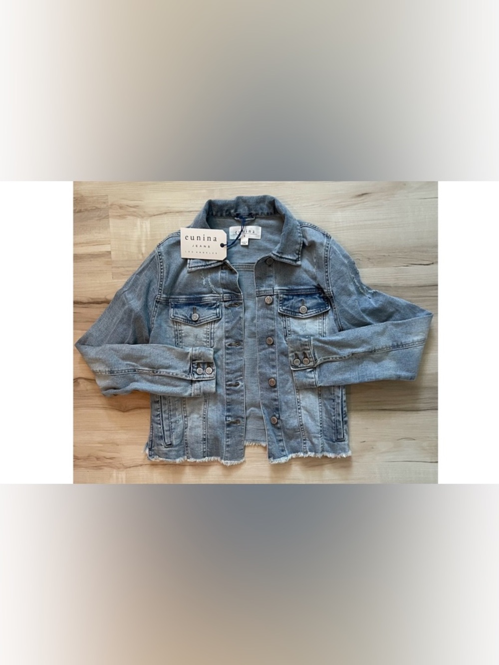 eunina Light Blue Denim Trucker Jacket - Picture 4 of 4